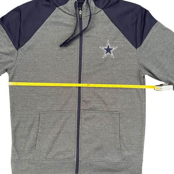 Dallas Cowboys Full Zip Jacket Polyester Sweater Hoodie Mens M NFL Team Apparel - Picture 6 of 8